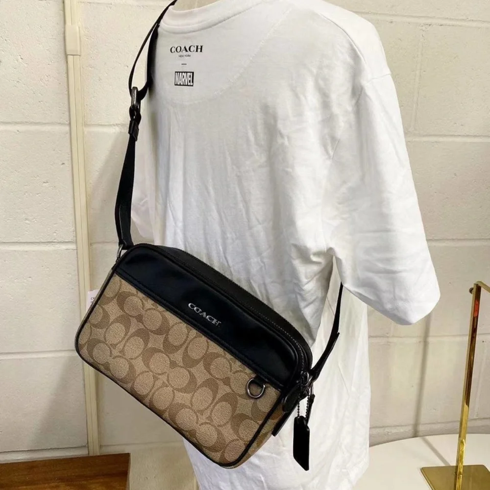 COACH C4149 Graham Crossbody In Signature Canvas Chaki - Picture 2 of 8